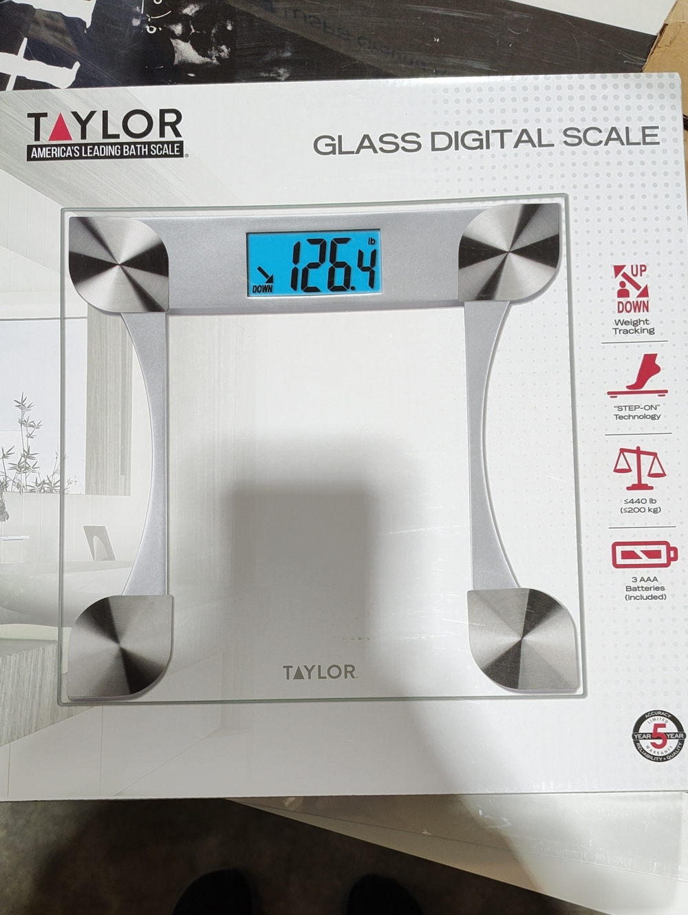 Taylor Glass Digital Scale - Silver